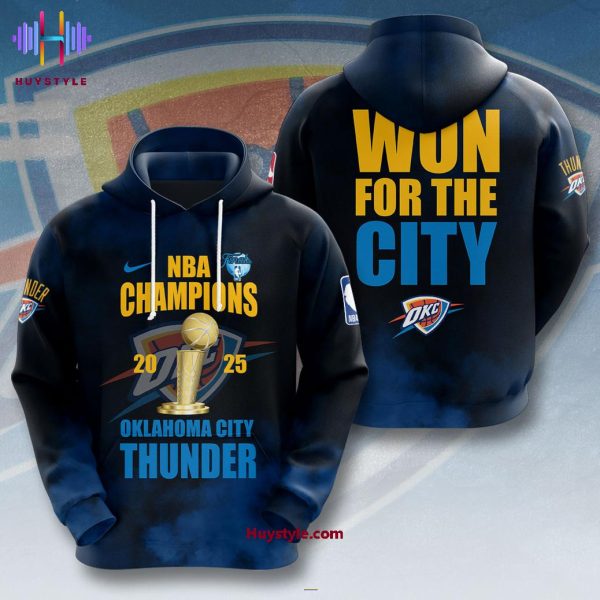 NBA Champions 2025 Oklahoma City Thunder Won For The City 3D T-Shirt
