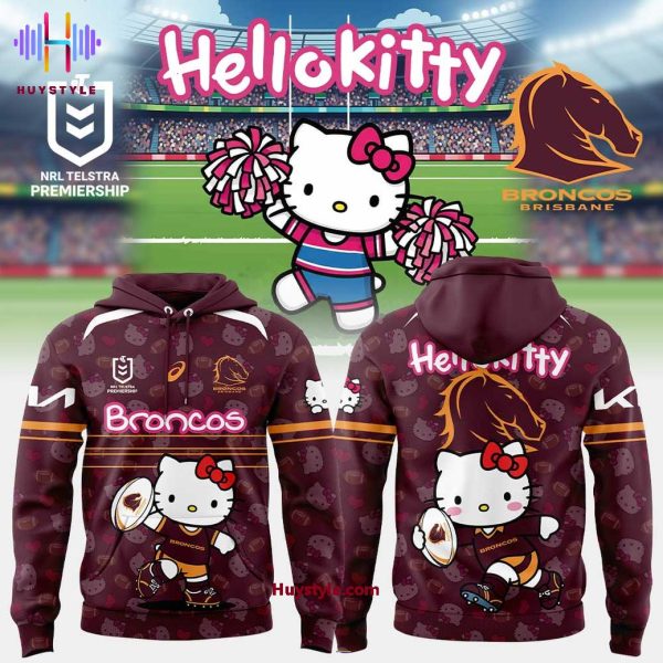 Brisbane Broncos Hello Kitty 2025 New Limited Edition Hoodie