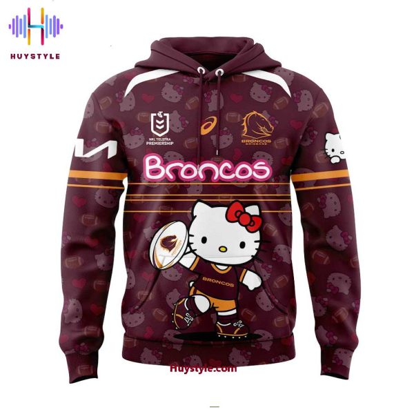 Brisbane Broncos Hello Kitty 2025 New Limited Edition Hoodie