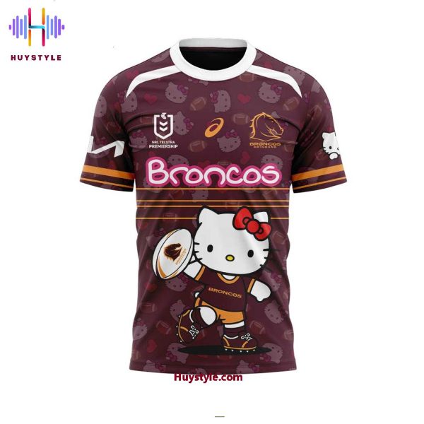 Brisbane Broncos Hello Kitty 2025 New Limited Edition Hoodie