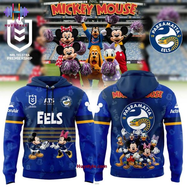 Parramatta Eels Mickey Mouse 2025 Limited Edition Hoodie