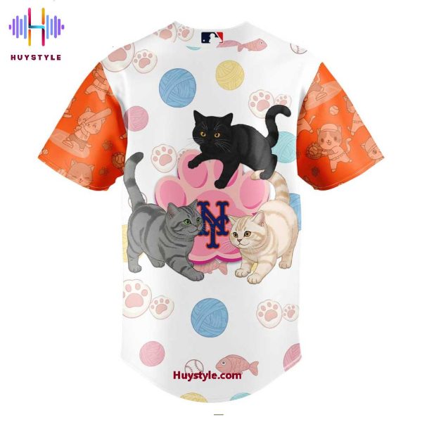 New York Mets Happy International Cat Day! 2025 Special Edition Baseball Jersey