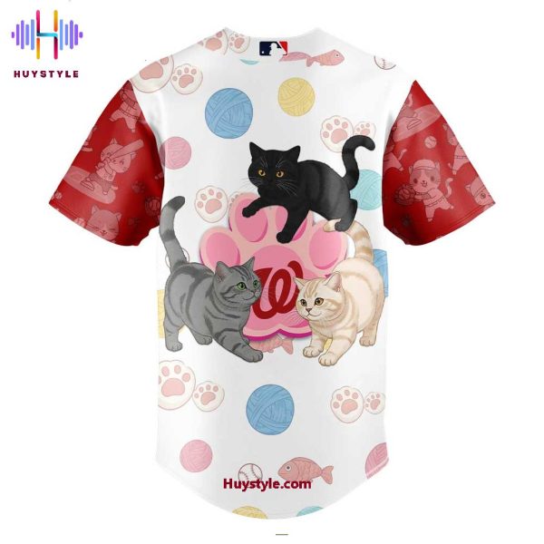 Washington Nationals Happy International Cat Day! 2025 Special Edition Baseball Jersey