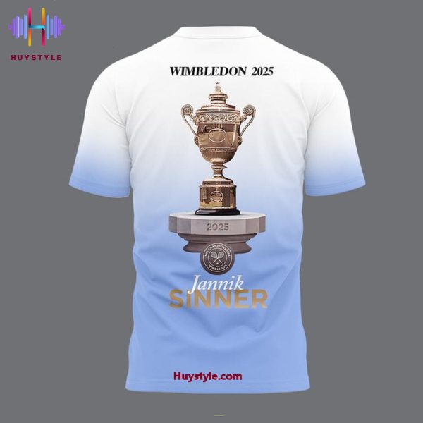 Wimbledon 2025 Champions Cup Jannik Sinner Special Edition 3D T-Shirt