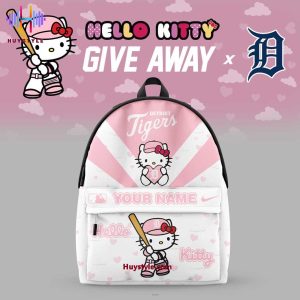 Detroit Tigers Hello Kitty Give Away Custom Name Limited Edition Backpack