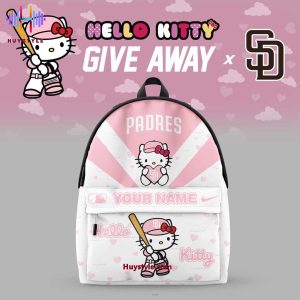 San Diego Padres Hello Kitty Give Away Custom Name Limited Edition Backpack