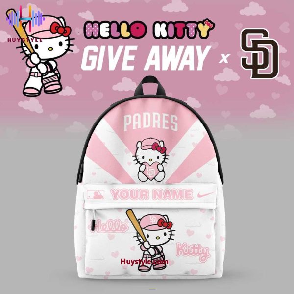 San Diego Padres Hello Kitty Give Away Custom Name Limited Edition Backpack