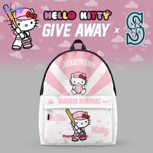 Seattle Mariners Hello Kitty Give Away Custom Name Limited Edition Backpack