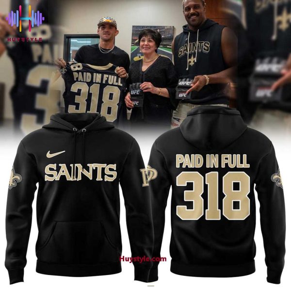 Dustin Poirier x New Orleans Saints Paid In Full 318 Limited Edition Hoodie