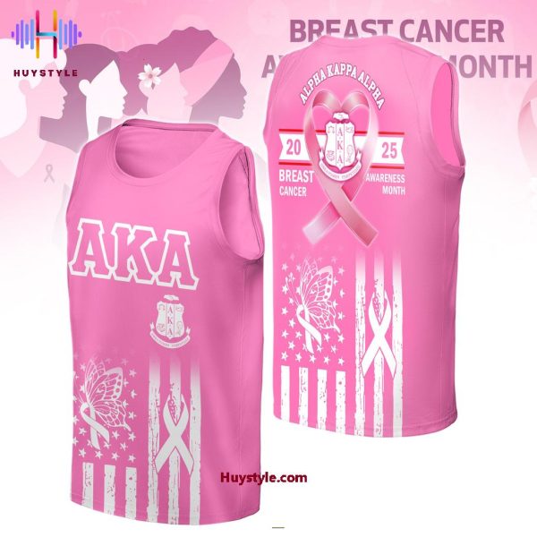 Alpha Kappa Alpha 2025 Breast Cancer Awareness Month Custom Name 3D T-Shirt