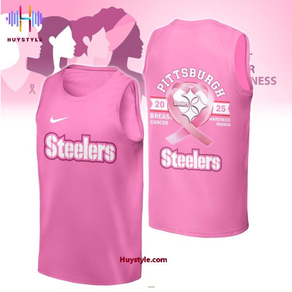 Pittsburgh Steelers 2025 Breast Cancer Awareness Month Custom Name 3D T-Shirt