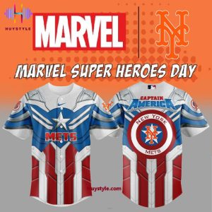 New York Mets x Captain America Marvel Super Heroes Day 2025 Baseball Jersey