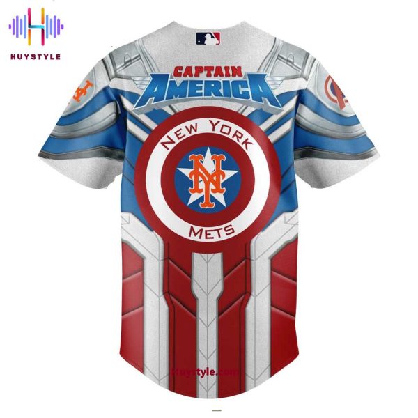 New York Mets x Captain America Marvel Super Heroes Day 2025 Baseball Jersey
