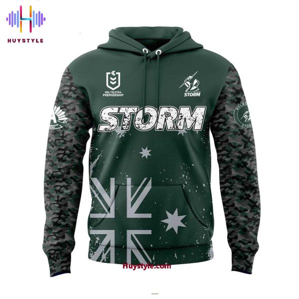 Melbourne Storm x Bluey & Bingo Anzac Day 2025 We Will Remember Them Special Edition Hoodie