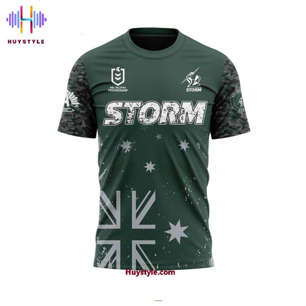 Melbourne Storm x Bluey & Bingo Anzac Day 2025 We Will Remember Them Special Edition Hoodie