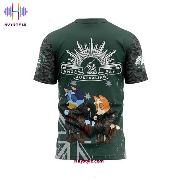 Melbourne Storm x Bluey & Bingo Anzac Day 2025 We Will Remember Them Special Edition Hoodie
