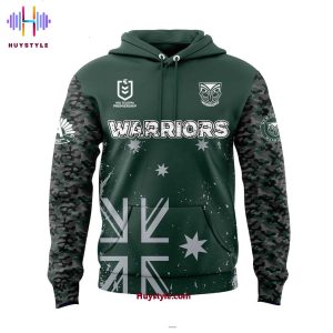 New Zealand Warriors x Bluey & Bingo Anzac Day 2025 We Will Remember Them Special Edition Hoodie