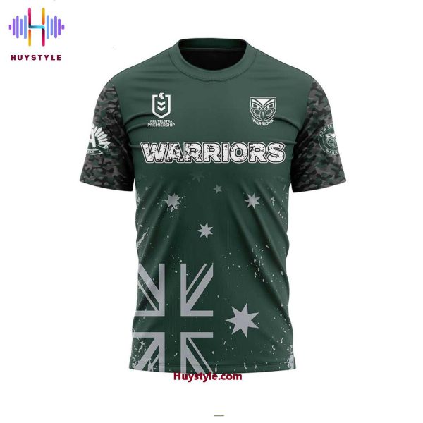 New Zealand Warriors x Bluey & Bingo Anzac Day 2025 We Will Remember Them Special Edition Hoodie