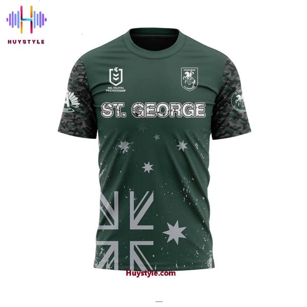 St. George Illawarra Dragons x Bluey & Bingo Anzac Day 2025 We Will Remember Them Special Edition Hoodie