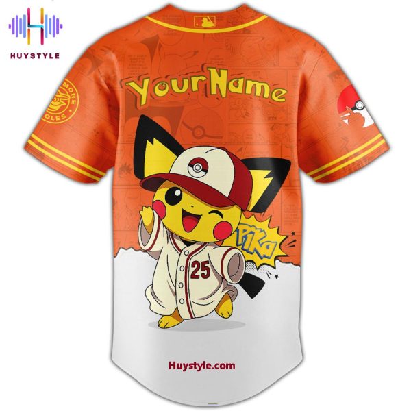 2025 Baltimore Orioles x Pokemon Night Custom Name Special Edition Baseball Jersey