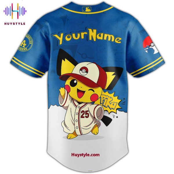 2025 Los Angeles Dodgers x Pokemon Night Custom Name Special Edition Baseball Jersey