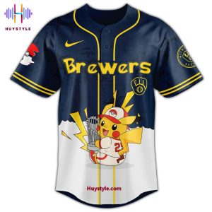 2025 Milwaukee Brewers x Pokemon Night Custom Name Special Edition Baseball Jersey