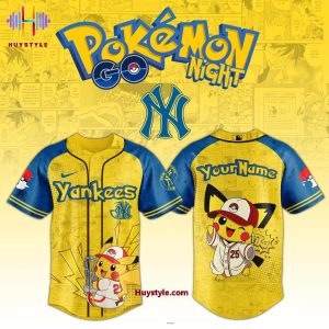 2025 New York Yankees x Pokemon Night Custom Name Special Edition Baseball Jersey