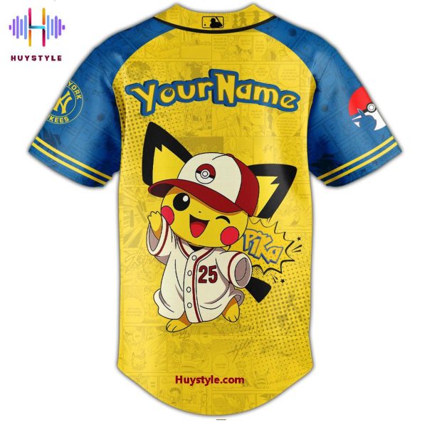 2025 New York Yankees x Pokemon Night Custom Name Special Edition Baseball Jersey