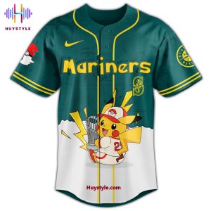 2025 Seattle Mariners x Pokemon Night Custom Name Special Edition Baseball Jersey