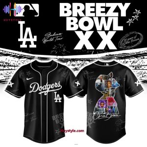 Los Angeles Dodgers x Chris Brown Breezy Bowl XX Special Edition Baseball Jersey