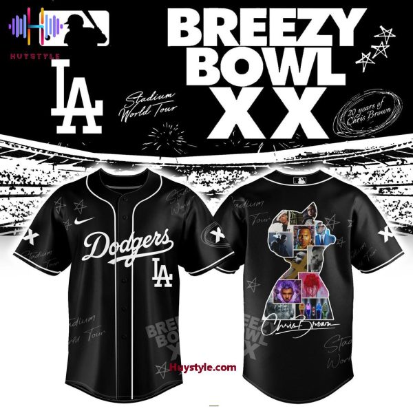 Los Angeles Dodgers x Chris Brown Breezy Bowl XX Special Edition Baseball Jersey