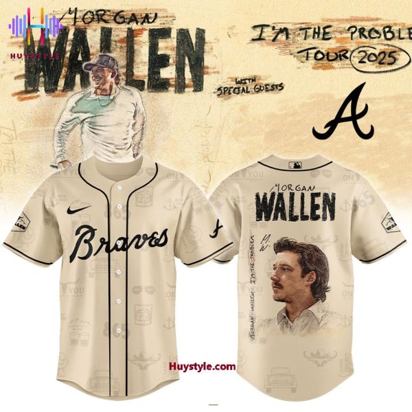 Atlanta Braves x Morgan Wallen I’m The Problem Tour 2025 Baseball Jersey