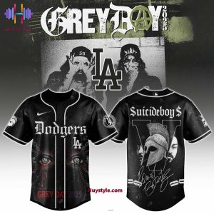 Los Angeles Dodgers x $uicideboy$ 2025 Grey Day Baseball Jersey
