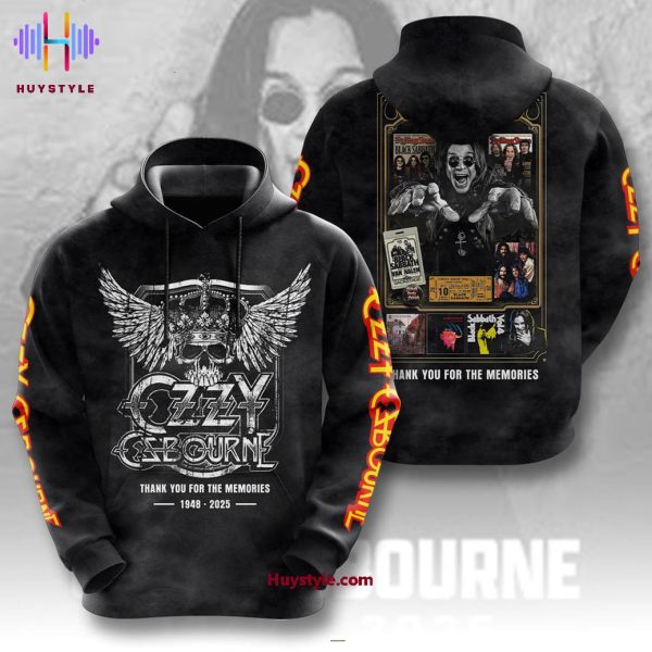 RIP Ozzy Osbourne 1948-2025 Thank You For The Memories 3D T-Shirt