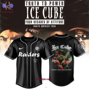 Las Vegas Raiders x Truth To Power Ice Cube 4 Decades Of Attitude North America Tour 2025 Limited Edition Baseball Jersey