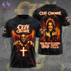1948 – 2025 Thank You For The Memories Ozzy Ozbourne Special Edition 3D T-Shirt