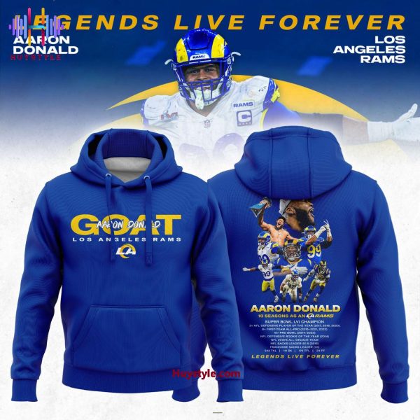 Aaron Donald x Los Angeles Rams Legends Live Forever 2025 3D T-Shirt