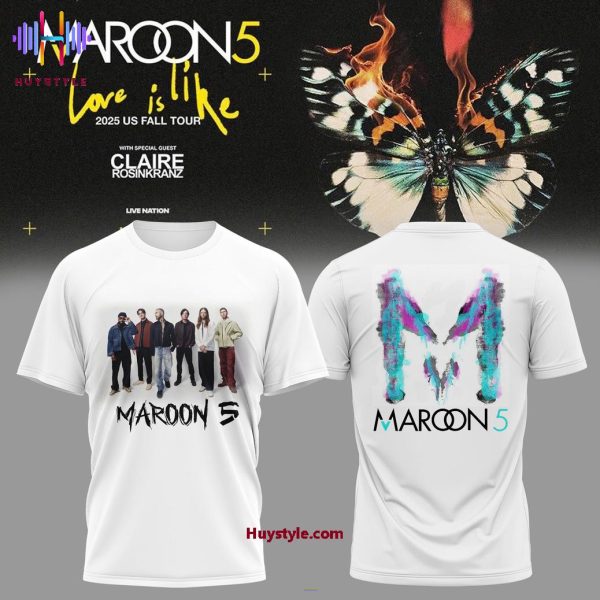 Maroon 5 Love Is Like Tour 2025 Limited Edition Hoodie