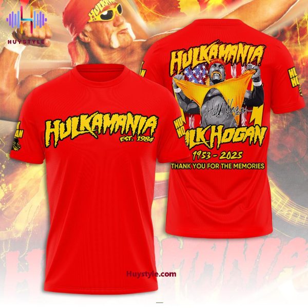 Hulk Hogan 1953-2025 Thank You For The Memories Hulkamania 3D T-Shirt