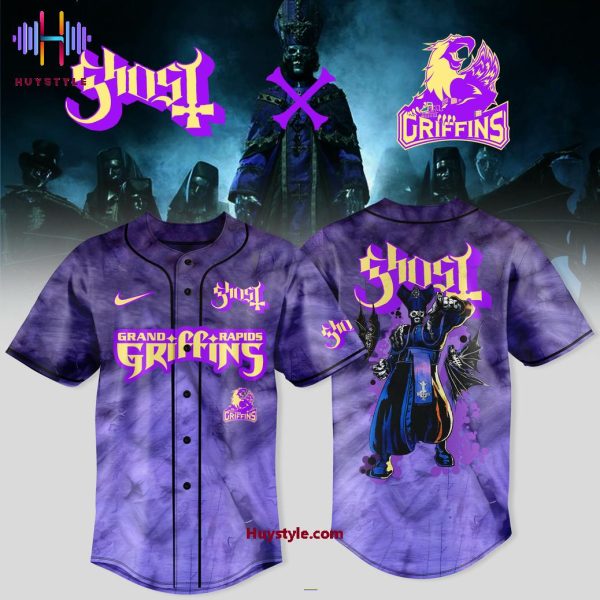 Grand Rapids Griffins x Ghost Band Tour 2025 Baseball Jersey