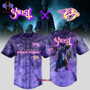 Nashville Predators x Ghost Band Tour 2025 Baseball Jersey