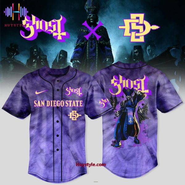 San Diego State Aztecs x Ghost Band Tour 2025 Baseball Jersey