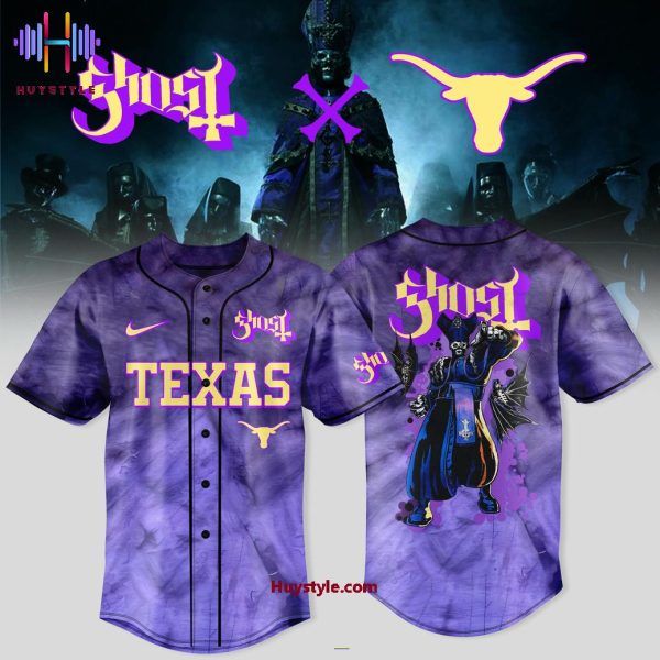 Texas Longhorns x Ghost Band Tour 2025 Baseball Jersey
