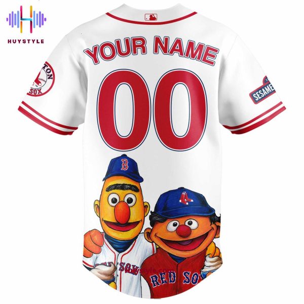 Boston Red Sox x 123 Sesame Street Custom Name Baseball Jersey