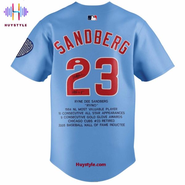 Chicago Cubs x Ryne Sandberg 1959-2025 Baseball Jersey – Blue
