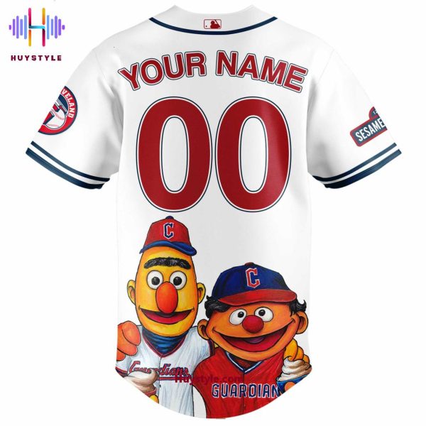 Cleveland Guardians x 123 Sesame Street Custom Name Baseball Jersey