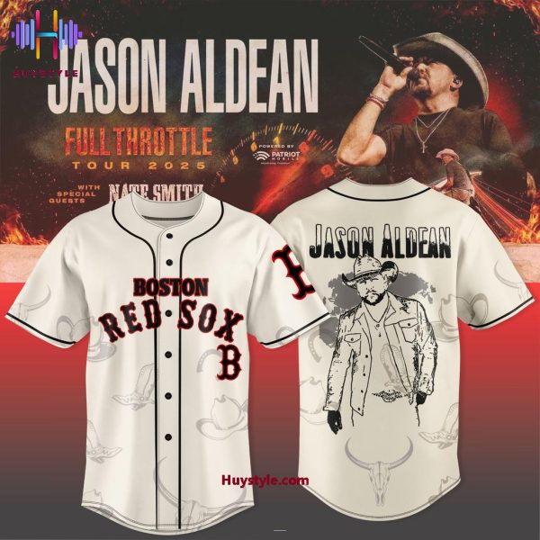 Boston Red Sox x Jason Aldean Full Throttle Tour 2025 Limited Edition Baseball Jersey