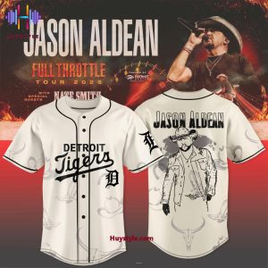 Detroit Tigers x Jason Aldean Full Throttle Tour 2025 Limited Edition Baseball Jersey