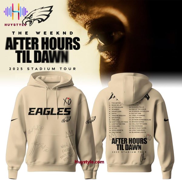 Philadelphia Eagles The Weeknd After Hours Til Dawn 2025 Stadium Tour Hoodie