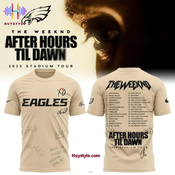 Philadelphia Eagles The Weeknd After Hours Til Dawn 2025 Stadium Tour Hoodie